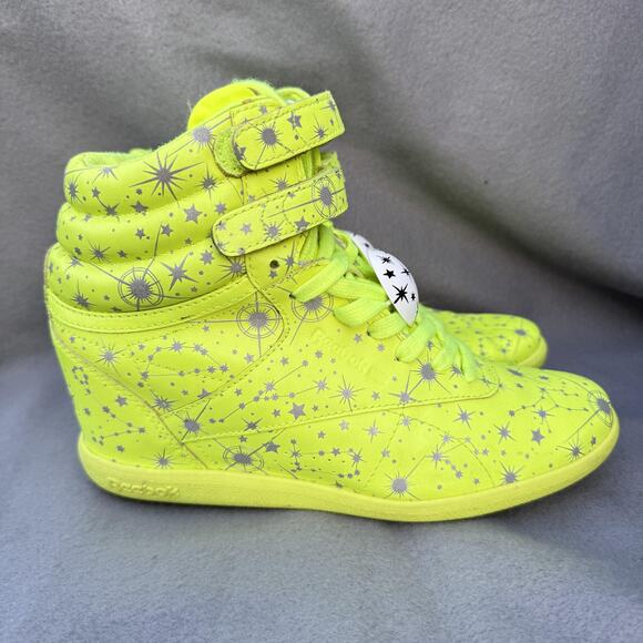 Rare Reebok Melody Ehsani Freestyle Hi Hidden Wedge Womens 8 Neon Constellation - Picture 1 of 13